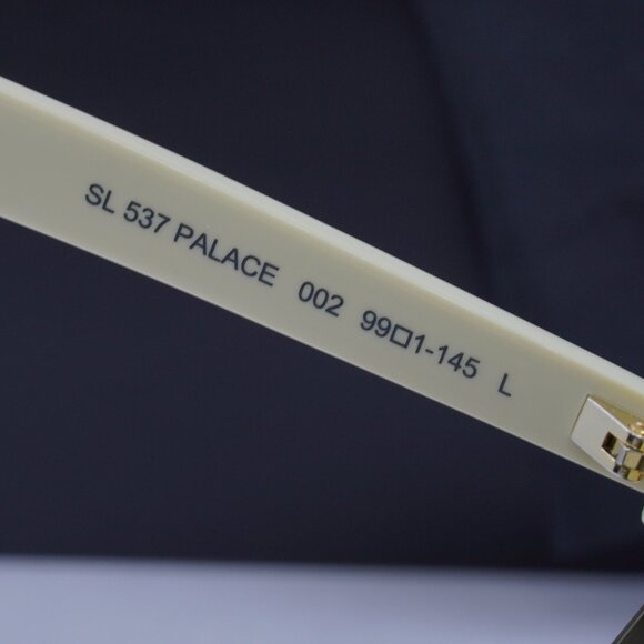 Saint Laurent SL537 PALACE 002 Shield Sunglasses - Ivory/Brown - Picture 8 of 13